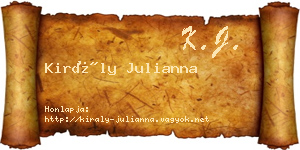 Király Julianna névjegykártya
