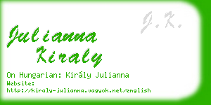 julianna kiraly business card