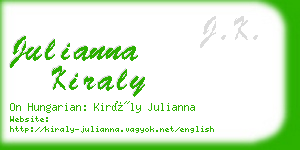 julianna kiraly business card